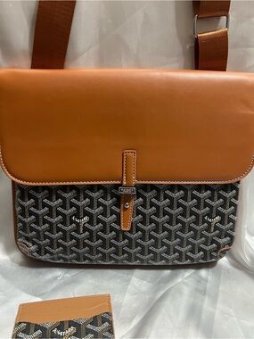Inspired G-Style Unisex Messenger Bag in Cognac Brown